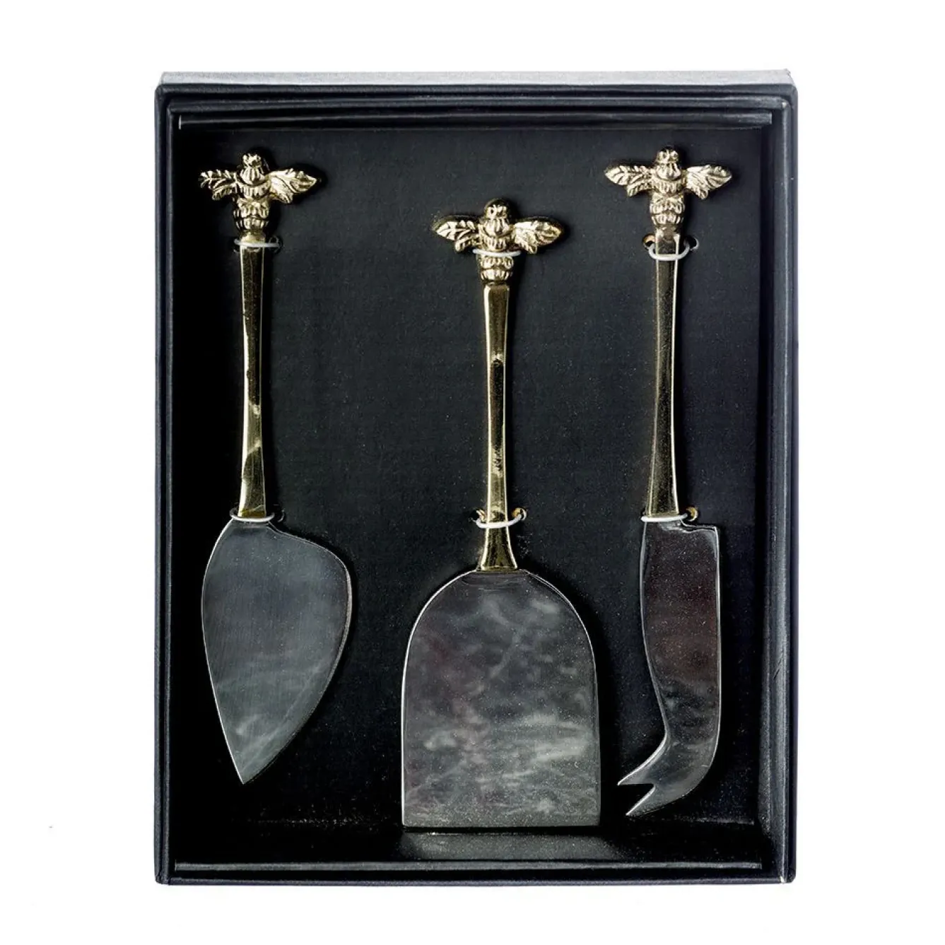Selbrae Tea-Gold Bee Cheese Knives Set of 3