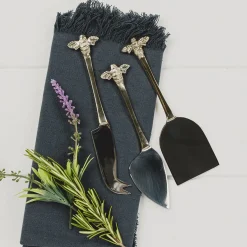 Selbrae Tea-Gold Bee Cheese Knives Set of 3