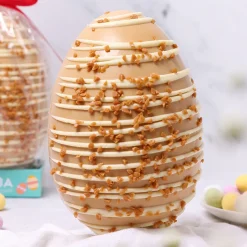 Cocoba Easter-Golden Caramel Easter Egg with Caramel Shards by