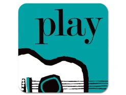 Repeat Repeat Melamine|Coasters-Graphic Guitar Coaster