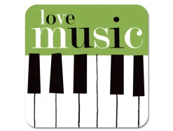 Repeat Repeat Melamine|Coasters-Graphic Piano Coaster