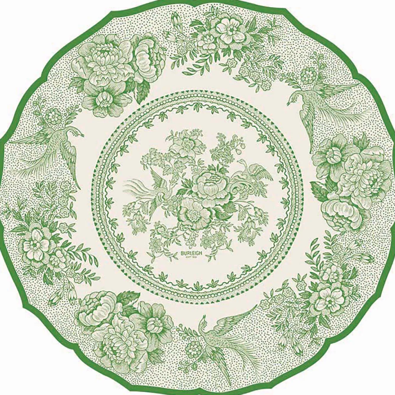 Burleigh Placemats-Green Asiatic Pheasants 12 Paper Placemats