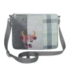 Earth Squared Bags Bags-Green Tweed Cow Applique Messenger Bag