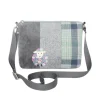 Earth Squared Bags Bags-Green Tweed Sheep Applique Messenger Bag