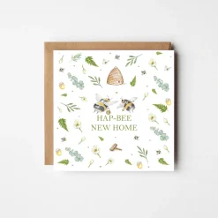 West Country Designs Greeting Cards-'Hap-Bee New Home' Card