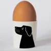 Repeat Repeat Easter|Egg Cups-Happiness Black Lab Egg Cup Olive