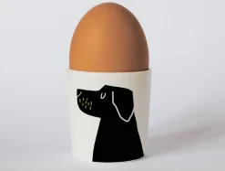 Repeat Repeat Easter|Egg Cups-Happiness Black Lab Egg Cup Olive