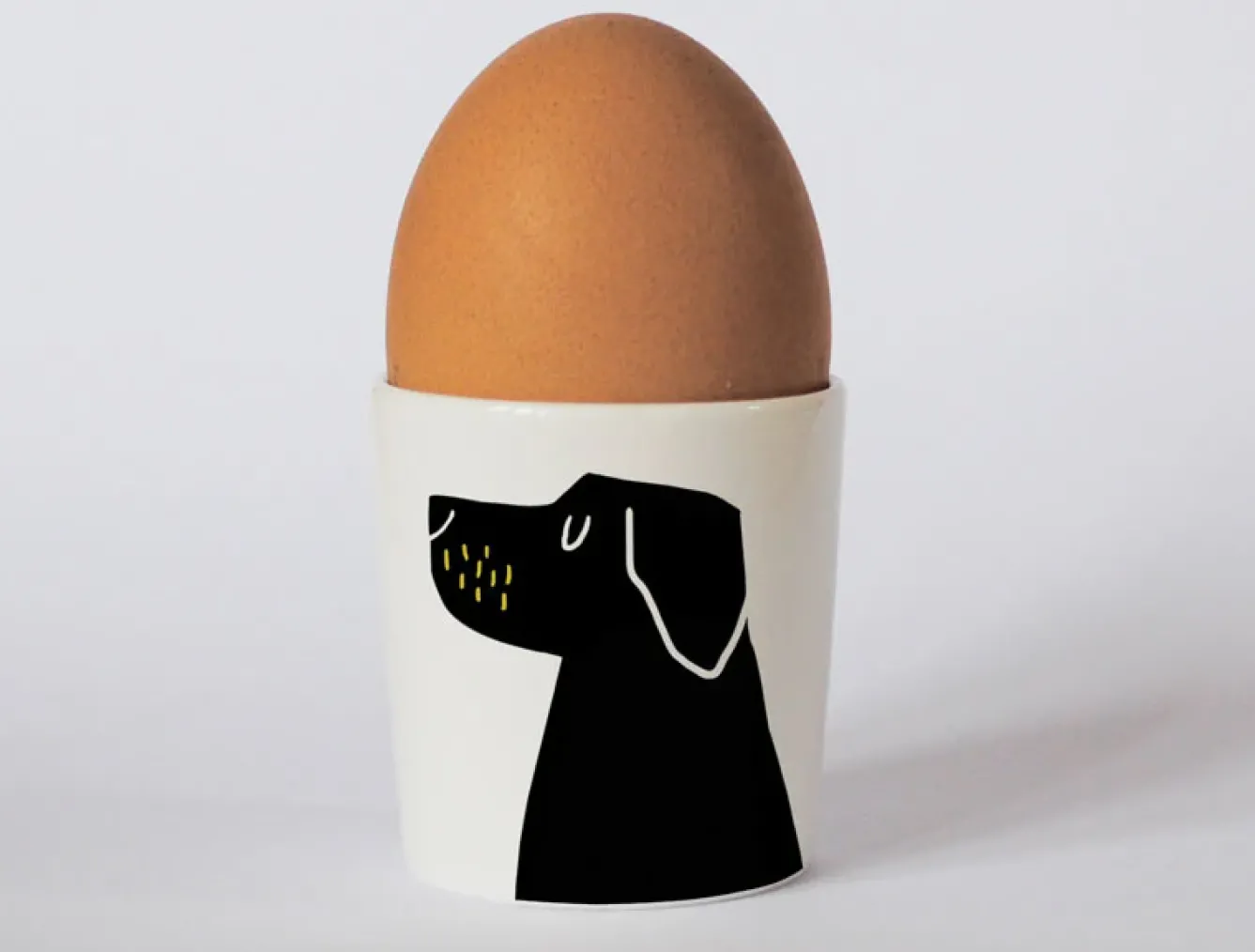 Repeat Repeat Easter|Egg Cups-Happiness Black Lab Egg Cup Olive