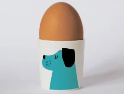 Repeat Repeat Egg Cups-Happiness Turquoise Dog Egg Cup