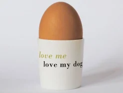 Repeat Repeat Egg Cups-Happiness Turquoise Dog Egg Cup