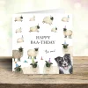 West Country Designs Greeting Cards-'Happy Baa-thday' Sheep and Sheep Dog Card