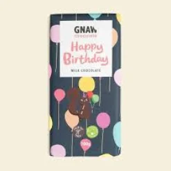 Gnaw Chocolate Holiday Treats|Chocolate-Happy Birthday Milk Chocolate Bar