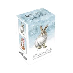 Wrendale Designs Christmas Cards|Stationery-Hare Charity Gift Enclosure Card Pack