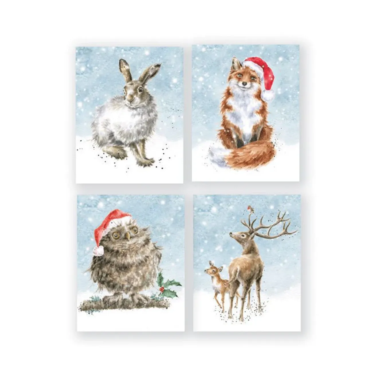 Wrendale Designs Christmas Cards|Stationery-Hare Charity Gift Enclosure Card Pack