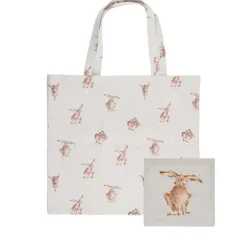 Wrendale Designs Pets|Bags-'Harebrained' Hare Foldable Shopping Bag