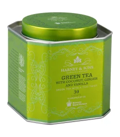 Harney & Sons Tea-Harney & Sons Green Tea with Coconut, Ginger & Vanilla -  30 Sachets
