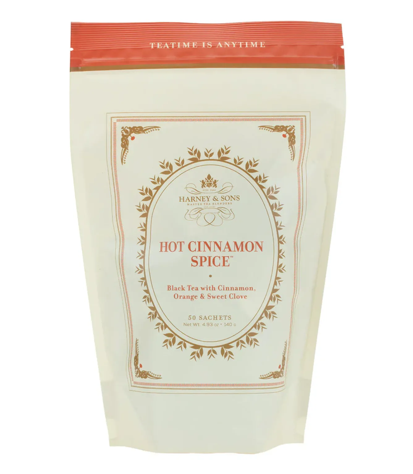 Harney & Sons Tea-Harney & Sons Hot Cinnamon Spice Tea - HRP - 50 Sachet Pouch
