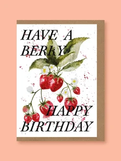 Studio Frewb. Greeting Cards-Have a Berry Happy Birthday Greetings Card