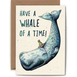 Bewilderbeest Greeting Cards-Have a Whale of a Time Greetings Card