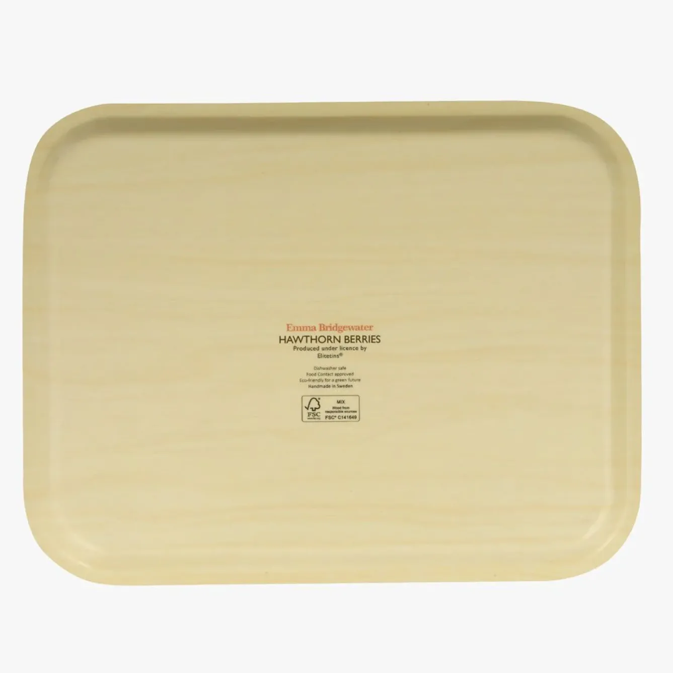 Emma Bridgewater Trays-Hawthorn Berries & Robin Rectangular Birch Tray