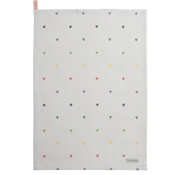 Sophie Allport Tea|Tea-Hearts Multicolored Tea Towel