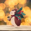 Dapple & Dot Christmas-Hedgehog and Lantern Wooden Decoration
