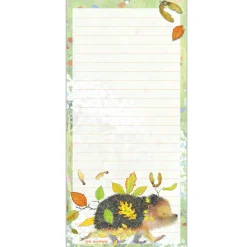 Emma Ball Stationery-Hedgehog with Leaves Lined Magnetic Pad