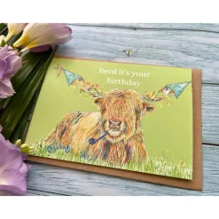 Jen Winnett Greeting Cards-Herd It's Your Birthday Eco-card
