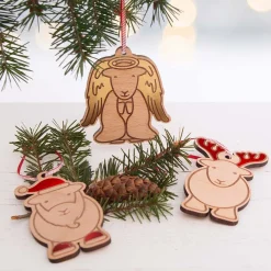 The Herdy Company Christmas Decorations|Seasonal Decor-Herdy Angel Wooden Christmas Decoration