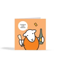 The Herdy Company Greeting Cards-Herdy Congrat-ewe-lations! Card