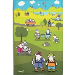 The Herdy Company Tea|Tea-Herdy Joe & Flo Tea Towel