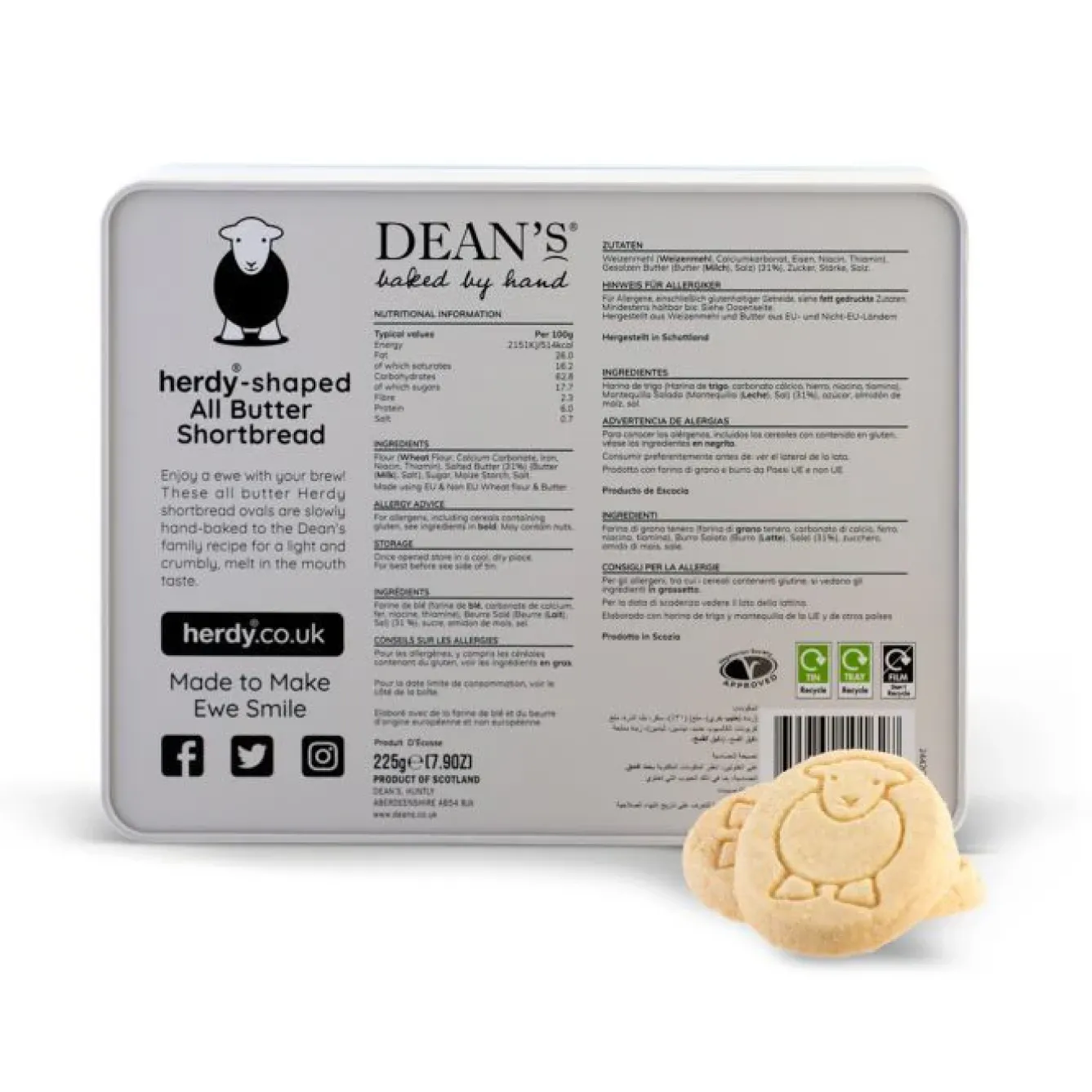 The Herdy Company Tea|Biscuits-Herdy Shortbread Tin - Baking