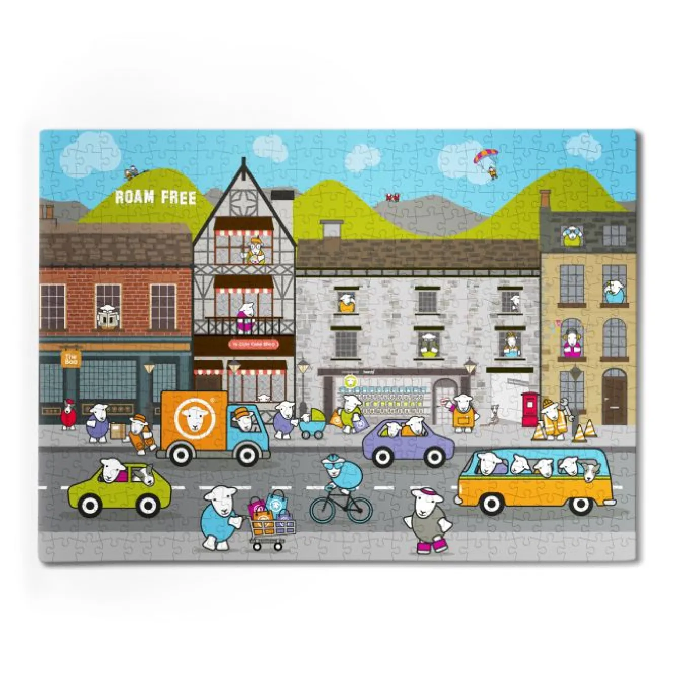 The Herdy Company Puzzles|Children-Herdy Town Jigsaw Puzzle - 500 Piece Puzzle