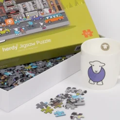 The Herdy Company Puzzles|Children-Herdy Town Jigsaw Puzzle - 500 Piece Puzzle