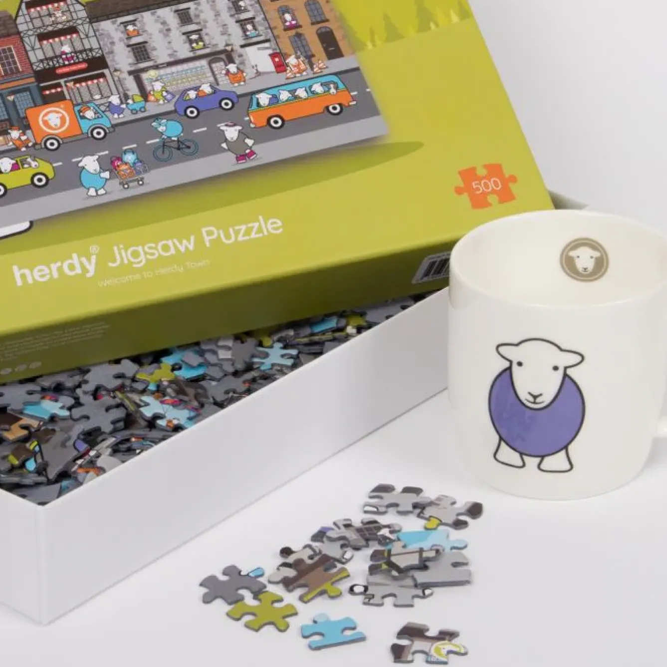 The Herdy Company Puzzles|Children-Herdy Town Jigsaw Puzzle - 500 Piece Puzzle