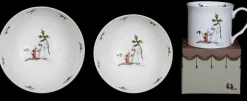 Two Bad Mice Bowls & Dishes-Here He Comes Christmas Bone China Medium Bowl