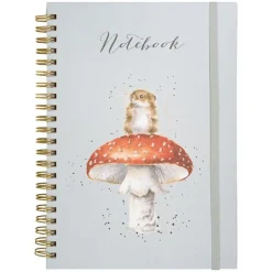 Wrendale Designs Stationery-'He's a Fun-Gi' Mouse Large Spiral Bound Journal