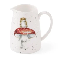 Wrendale Designs Jugs-'He's a Fun-gi' Mouse Posy Bone China Mini Jug
