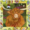 Emma Ball Greeting Cards-Highland Cow Greetings Card