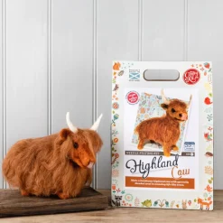 The Crafty Kit Co. Crafts|Children-Highland Cow Needle Felting Craft Kit