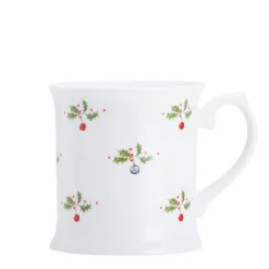 Jane Abbott Designs Christmas|Tea-Holly and Berry Bone China Mug