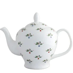 Jane Abbott Designs Christmas|Tea-Holly and Berry Bone China Teapot