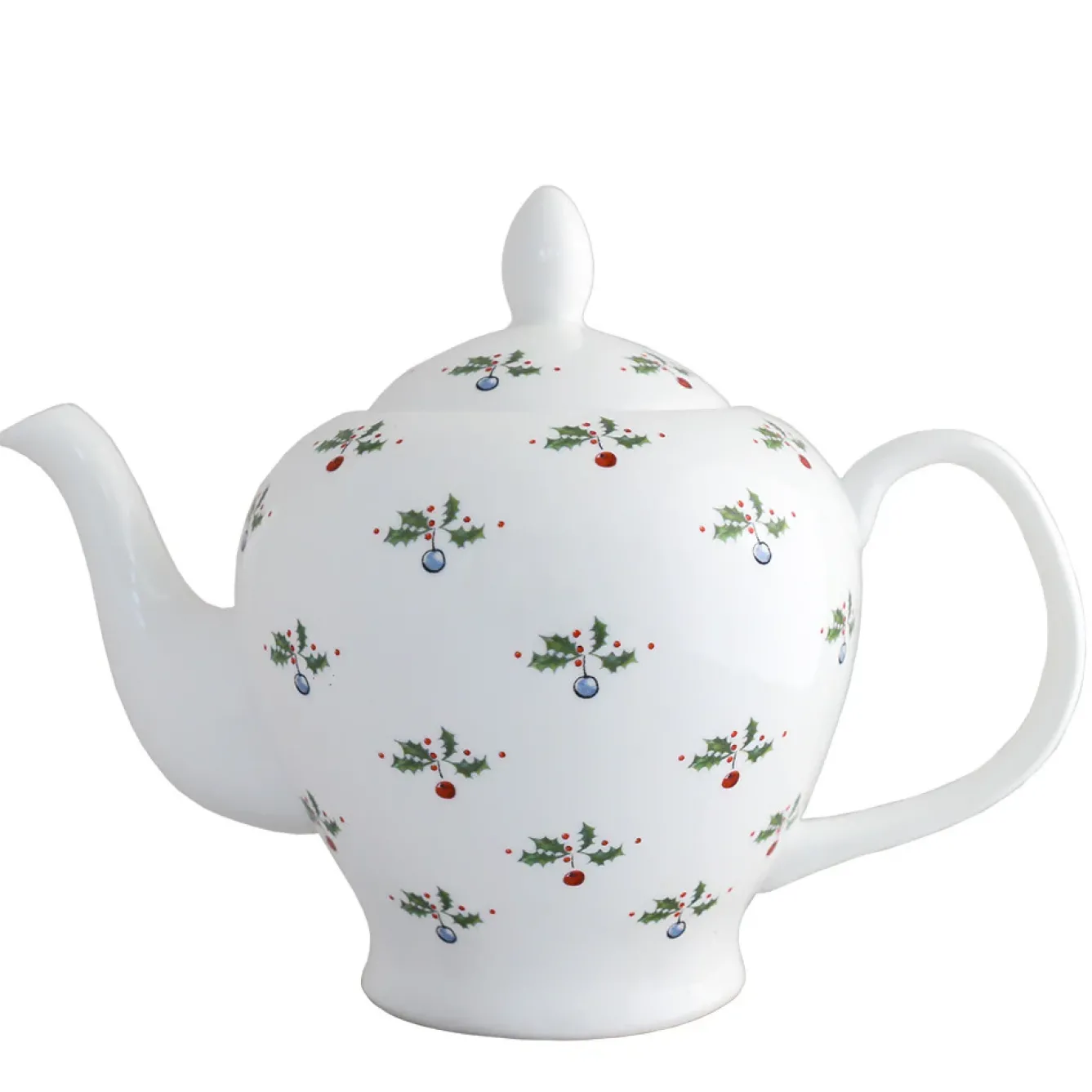 Jane Abbott Designs Christmas|Tea-Holly and Berry Bone China Teapot