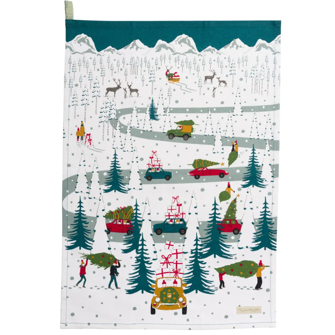 Sophie Allport Tea|Tea-Home for Christmas Set of 2 Tea Towels