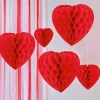 Ginger Ray Valentine's Day|Seasonal Decor-Honeycomb Hanging Heart Decorations