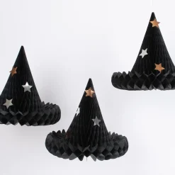 Meri Meri Halloween-Honeycomb Witch Hat Decorations