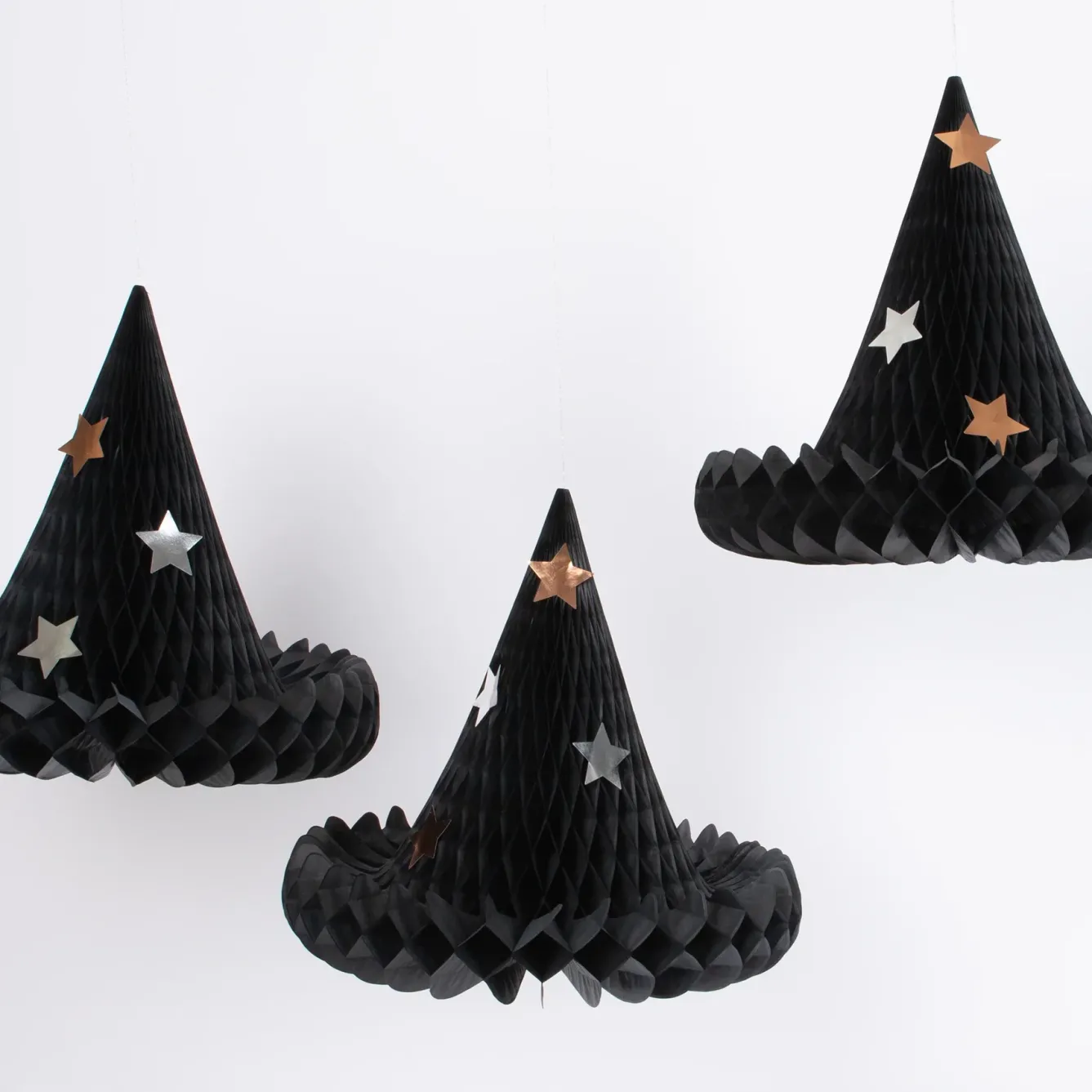 Meri Meri Halloween-Honeycomb Witch Hat Decorations