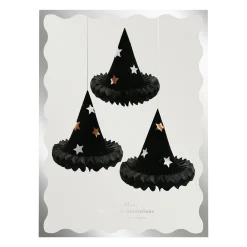 Meri Meri Halloween-Honeycomb Witch Hat Decorations