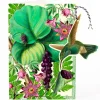 Madame Treacle Greeting Cards-Humming Bird & Purple Berries Hanging Fandangle Card