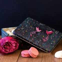 Sara Miller London Novelty-Hummingbird Paradise Deep Rectangular Tin